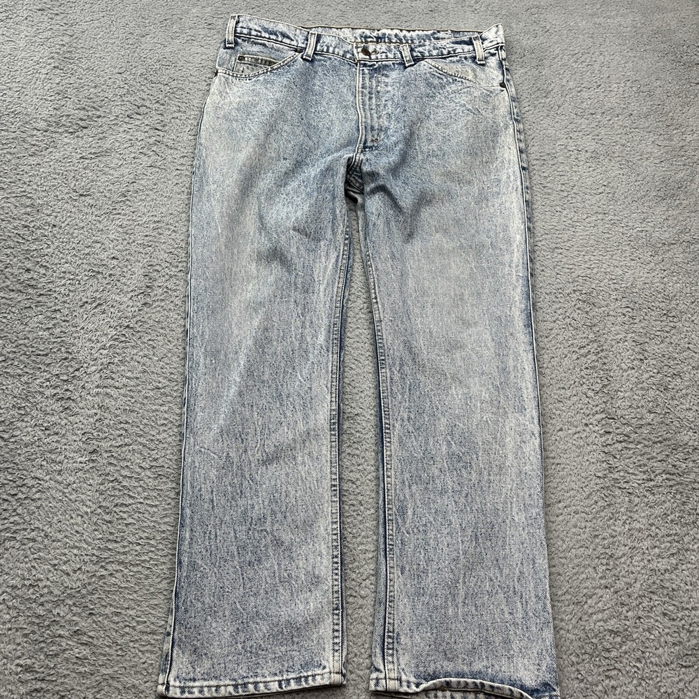 Levi's 549 Jeans Mens 37x29 Vintage 80s Acid‎ Wash Leather Tag Made In USA